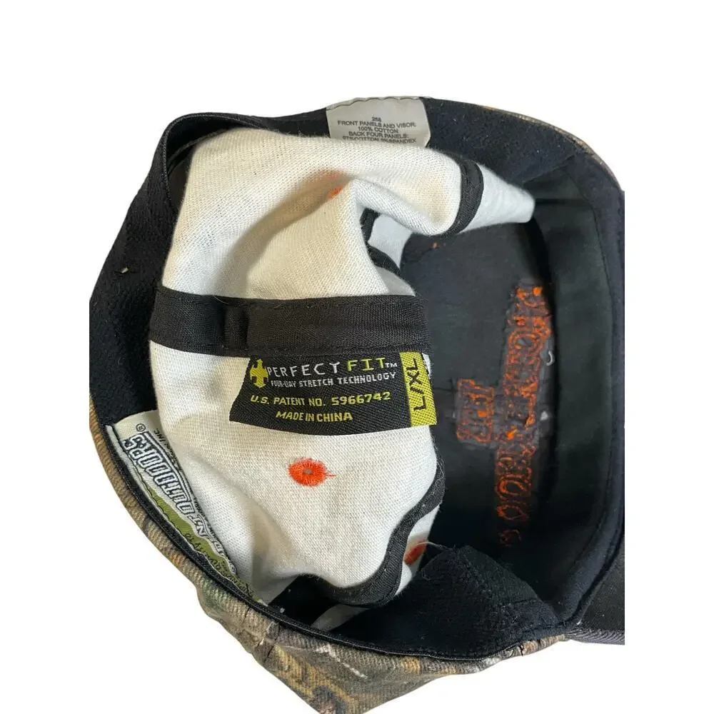 The Brotherhood Cap Camo Camouflage Bow Hunting Distressed Size L/XL 100% Cotton